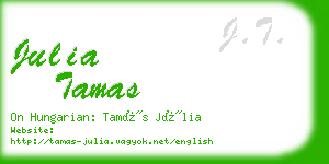 julia tamas business card